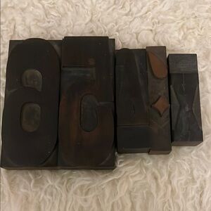 Vintage Wooden Block Letters